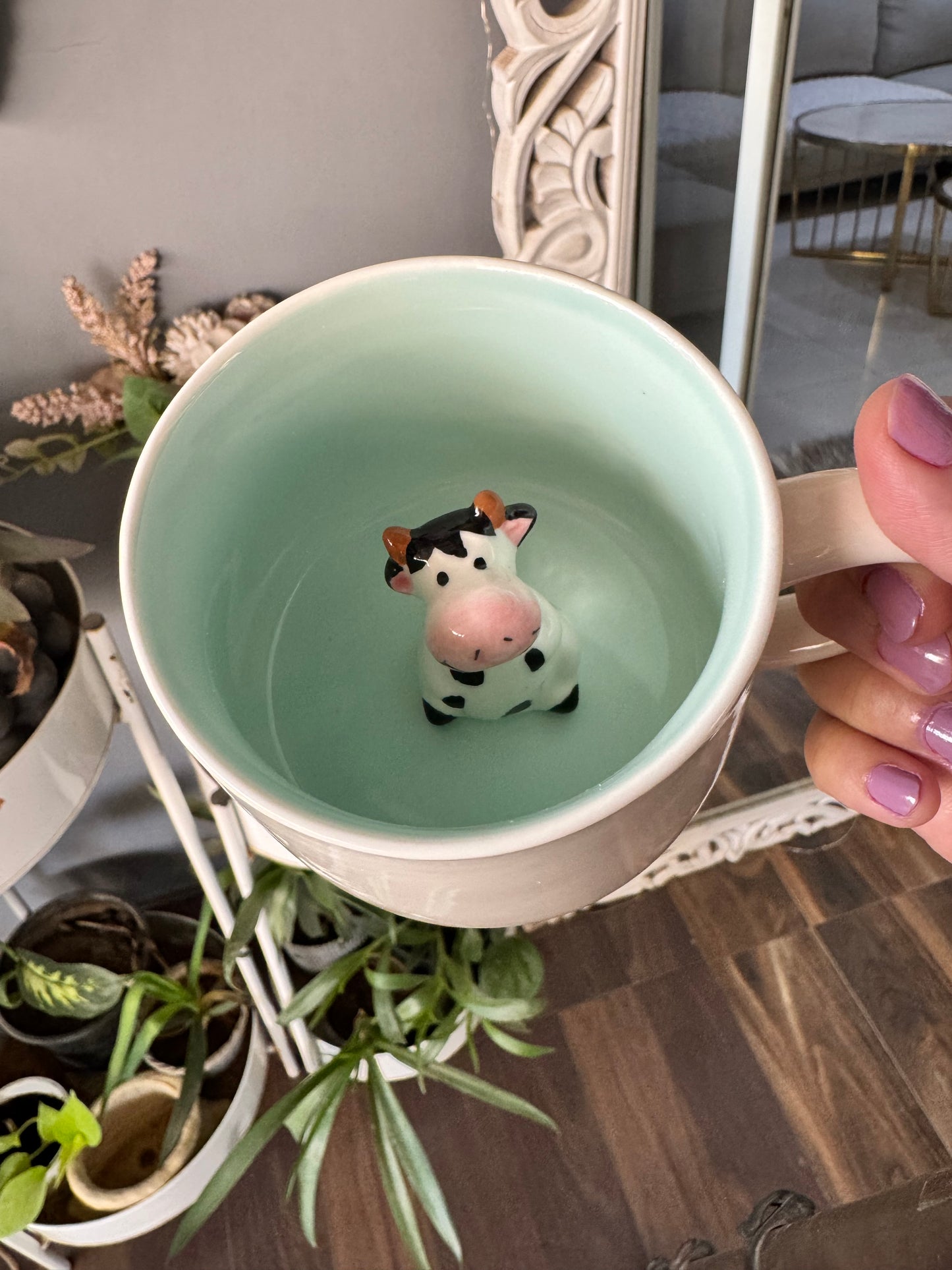 Pinteresty Cute Cow Inside Mug