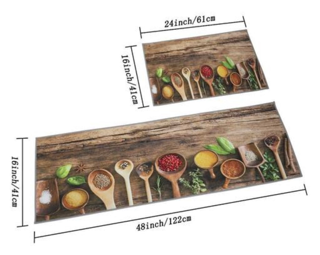 Modern Kitchen Mat Combo - Spices Design