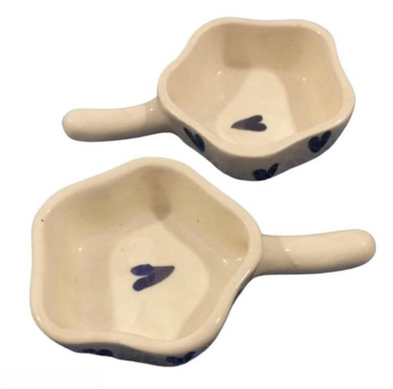 Cute Heart Print Small Dip/Chutney/Sauce Bowls - Set of 2