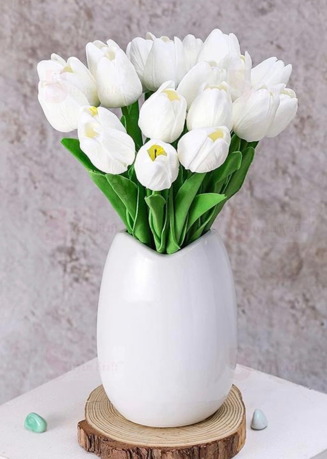 Artificial White Tulips Sticks