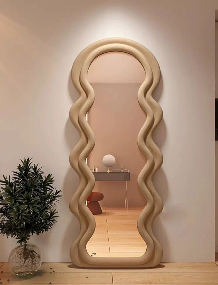 Pinterest Aesthetic Wavy Wall Mirror (Double-framed)