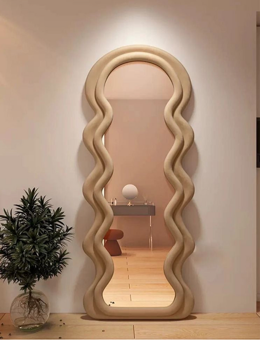 Pinterest Aesthetic Wavy Wall Mirror (Double-framed)