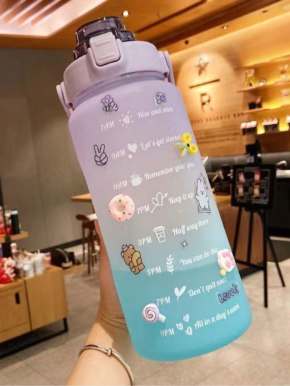 Cute Dual Toned Leakproof Large Water Bottle (2 Litres)