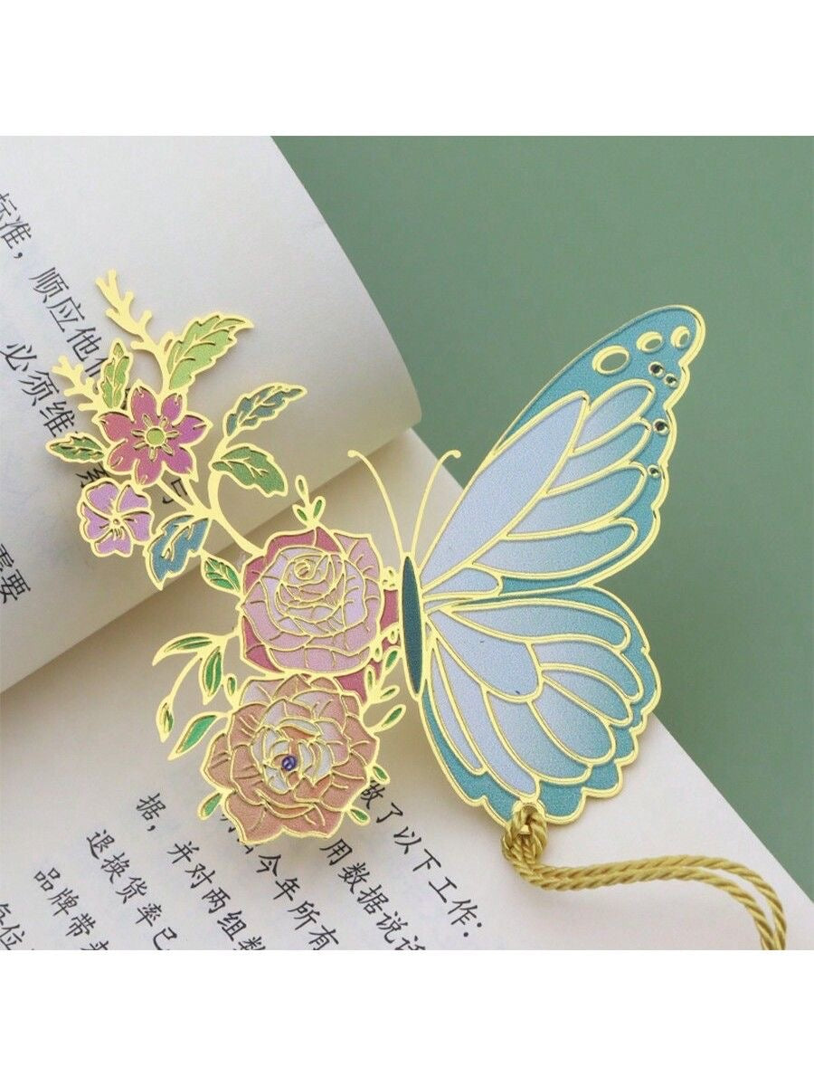 Pretty Gold Metal Butterfly Bookmark