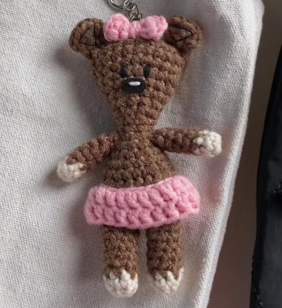 Mr. Bean Teddy & Lottie Combo Handmade Cute Crochet Teddy