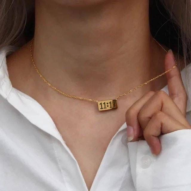 11:11 Angel Number Gold Plated Anti-Tarnish Minimalist Necklace