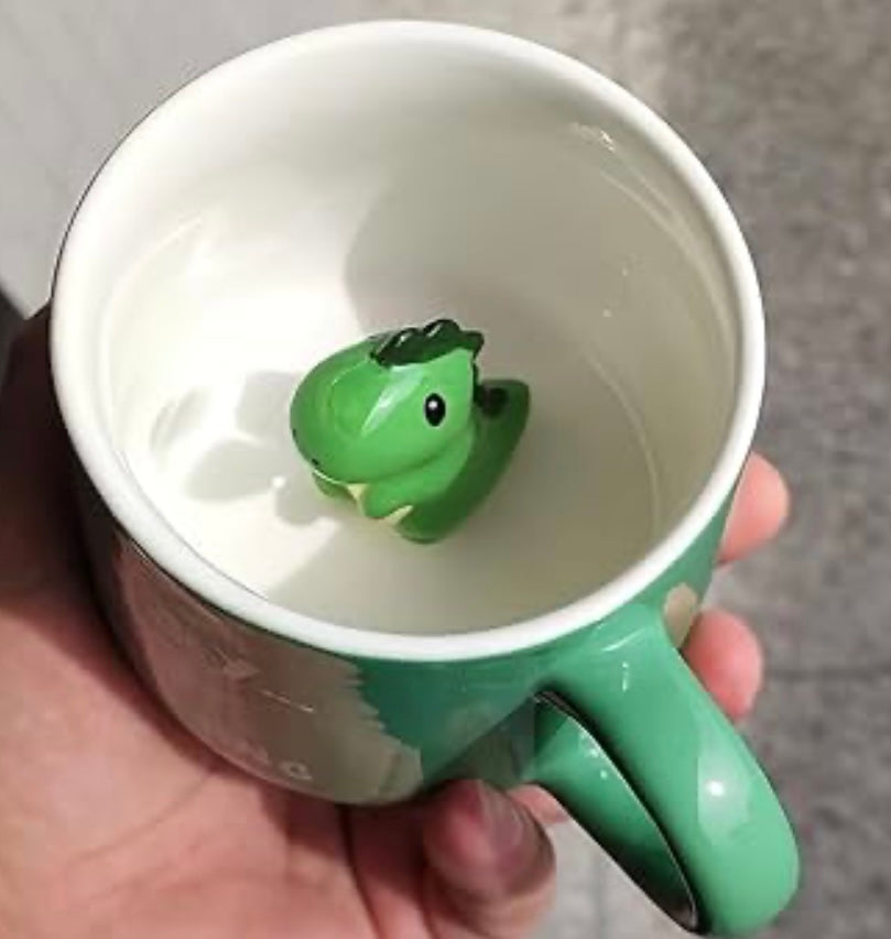 Pinterest Inspired Dino Inside Mug with Quote