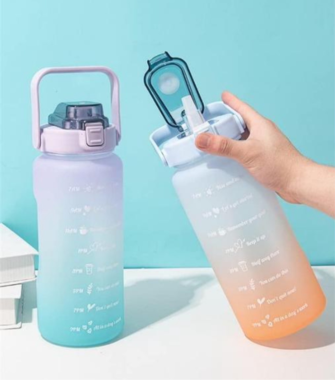 Cute Dual Toned Leakproof Large Water Bottle (2 Litres)