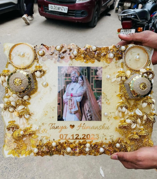 Varmala/Garland/Kaleera Preservation in Customised Photo Frame