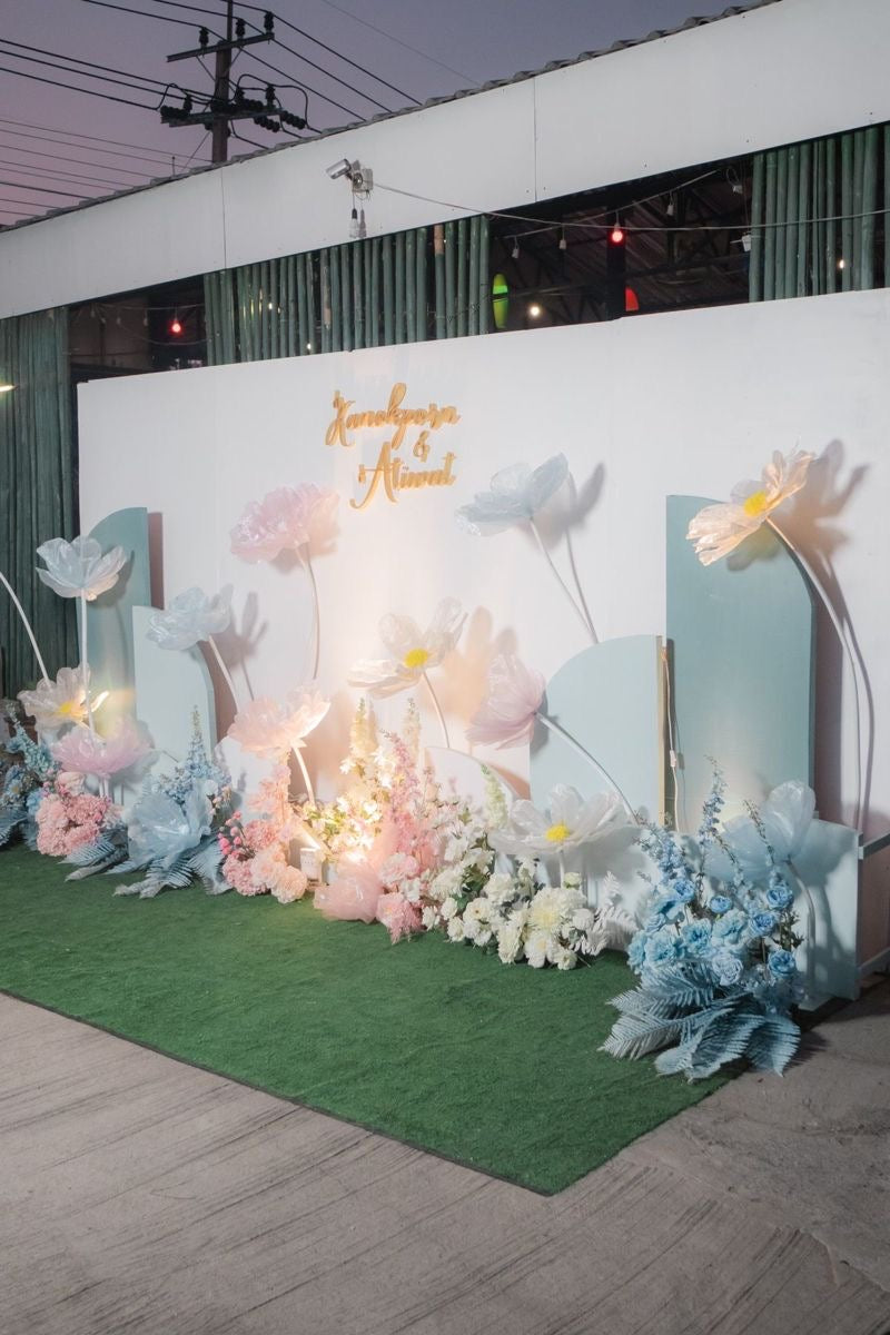 Organza Fabric Flowers (without Stand)