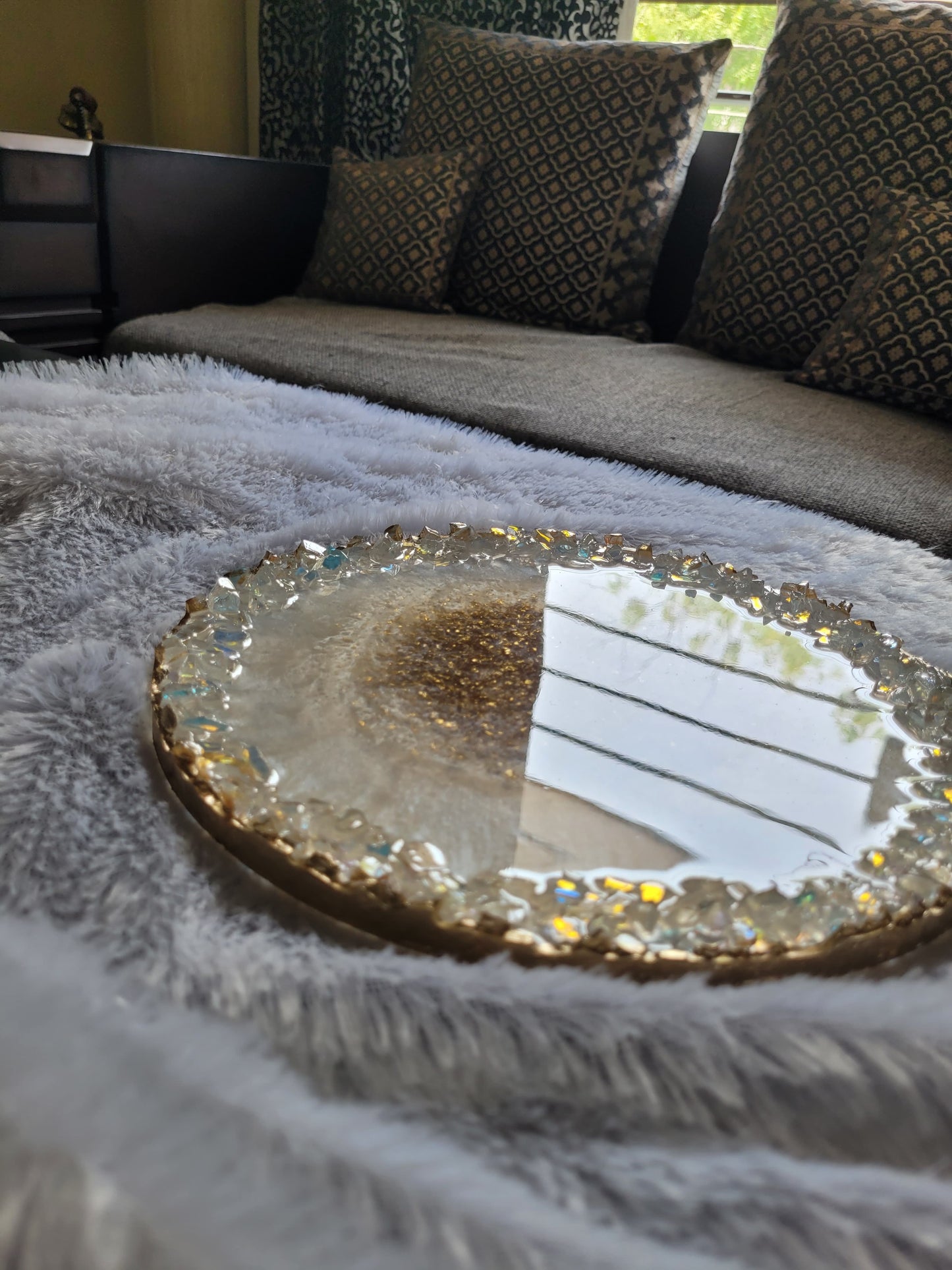 Round Luxe Decorative Tray