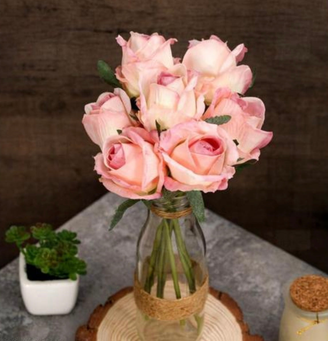 Artificial Pink Roses Sticks
