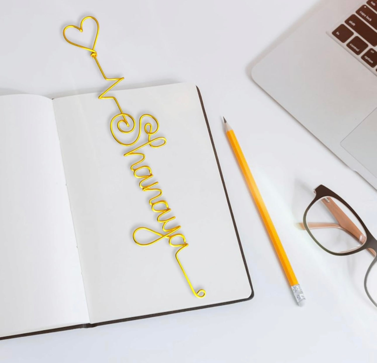 Customised Gold Metal Bookmarks with Name
