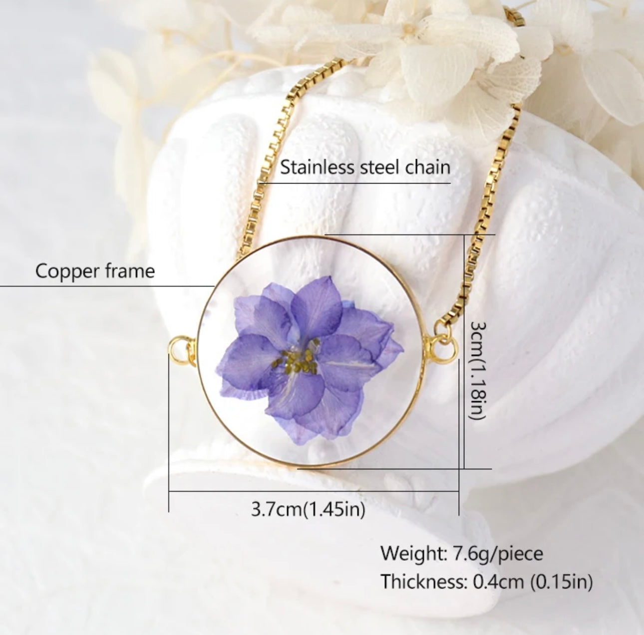 Bracelets with Real Pressed Flowers
