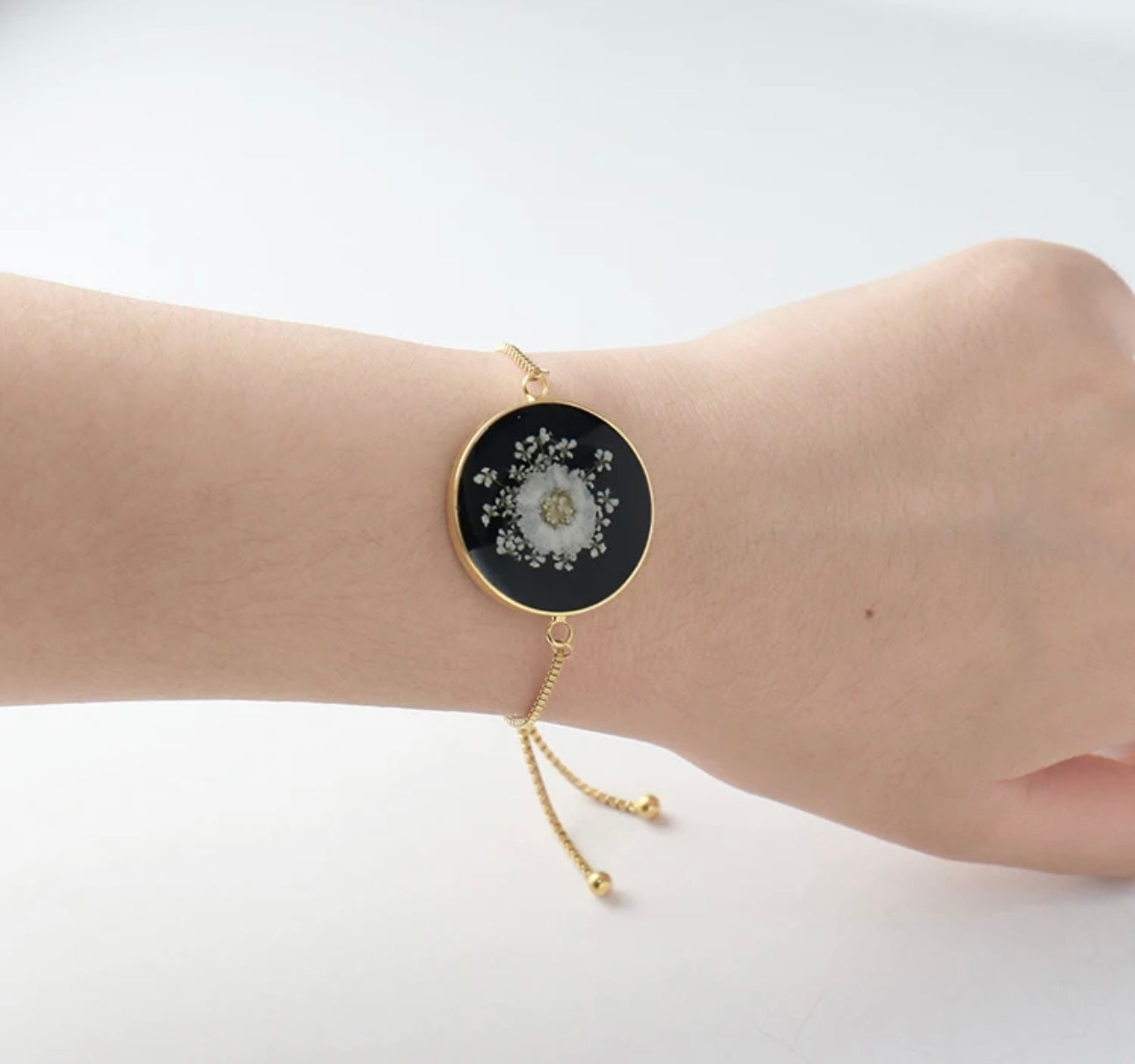 Bracelets with Real Pressed Flowers