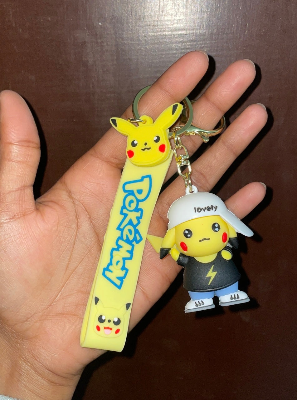 Cute Pikachu Pokemon Keychain