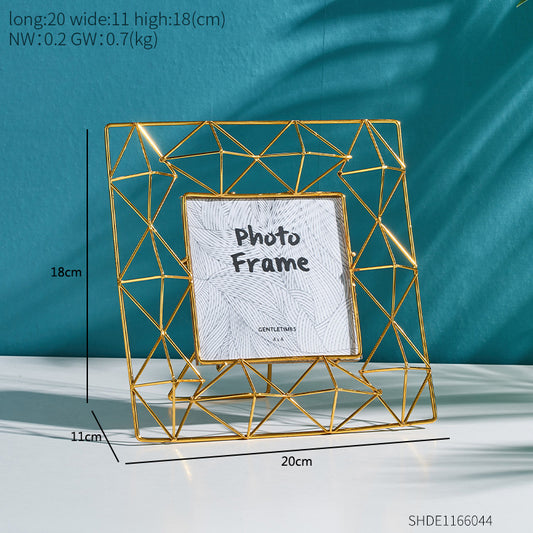 Geometric Metal Photo Frame