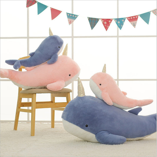 Plush Whale Pillow