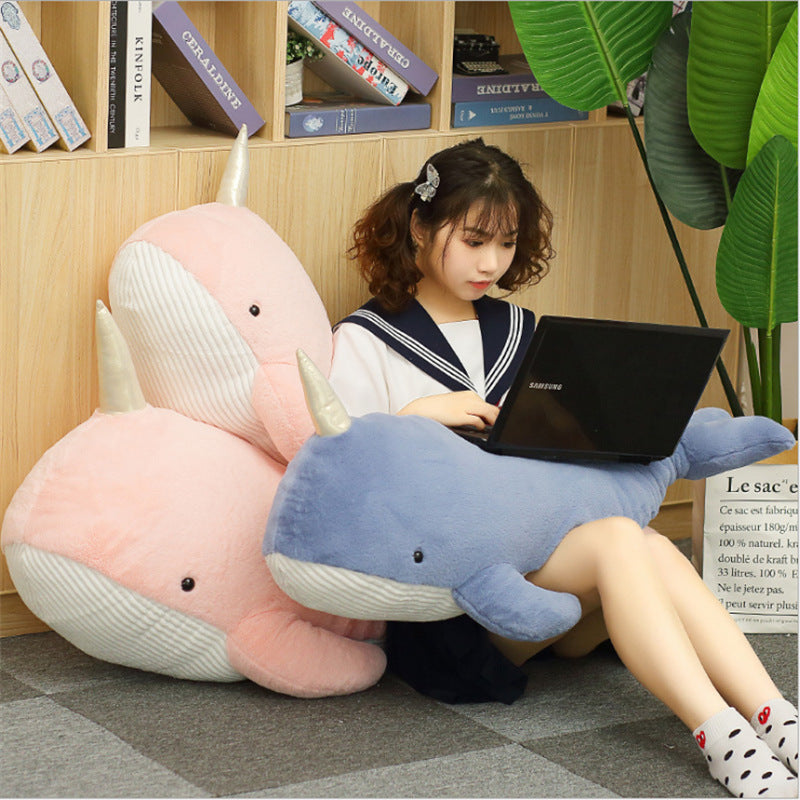Plush Whale Pillow