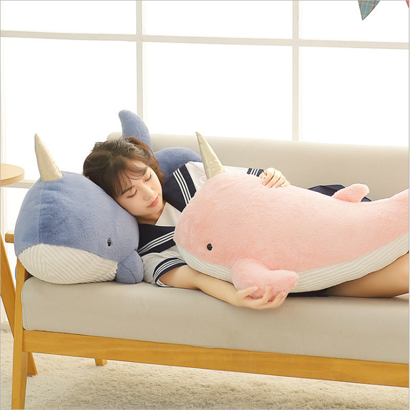 Plush Whale Pillow