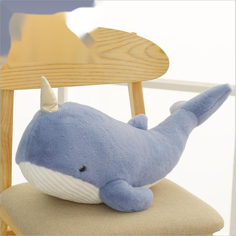 Plush Whale Pillow