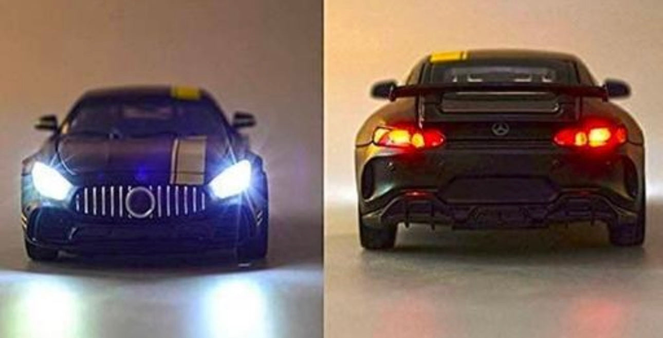 Mercedes Benz AMG GT 1:32 Scale Metal Body with Light and Sound - Open Doors Miniature Premium Toy Car