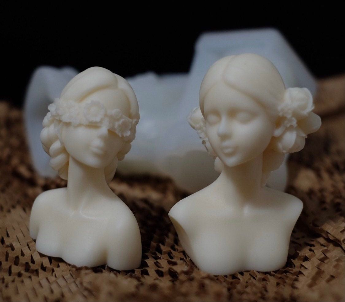 Woman Face Candles - Set of 2