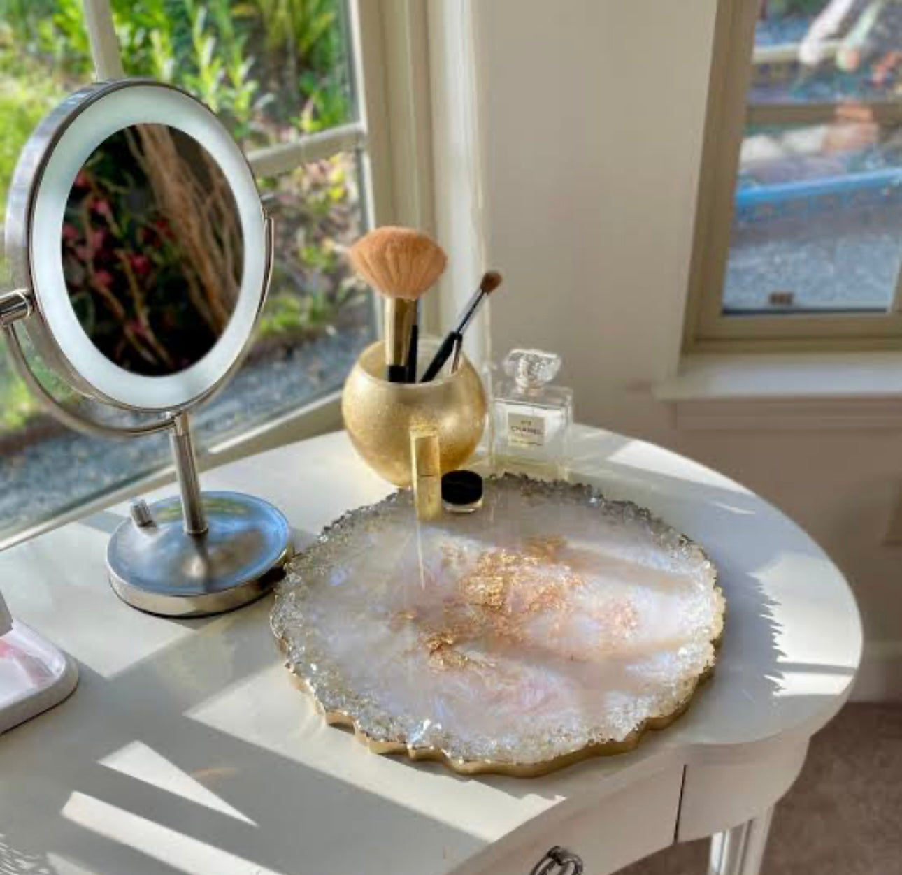 Round Luxe Decorative Tray