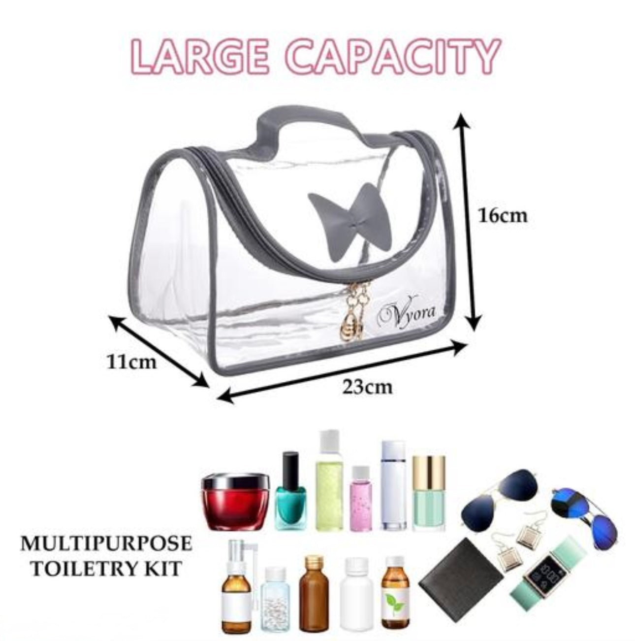 Large Clear Multipurpose Makeup Bag