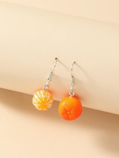 Cute Orange Fruit Earrings
