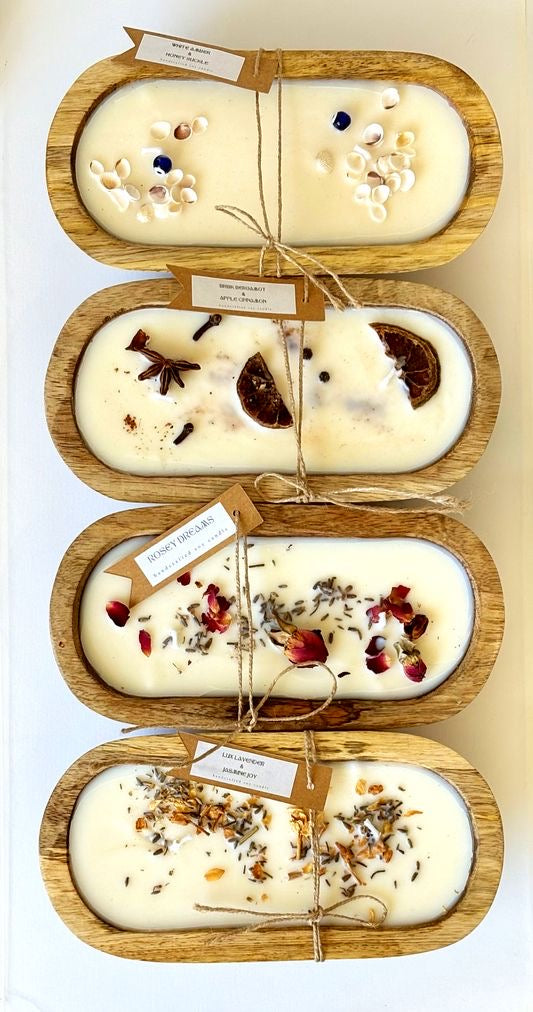 Decorative Vintage Wooden Candles
