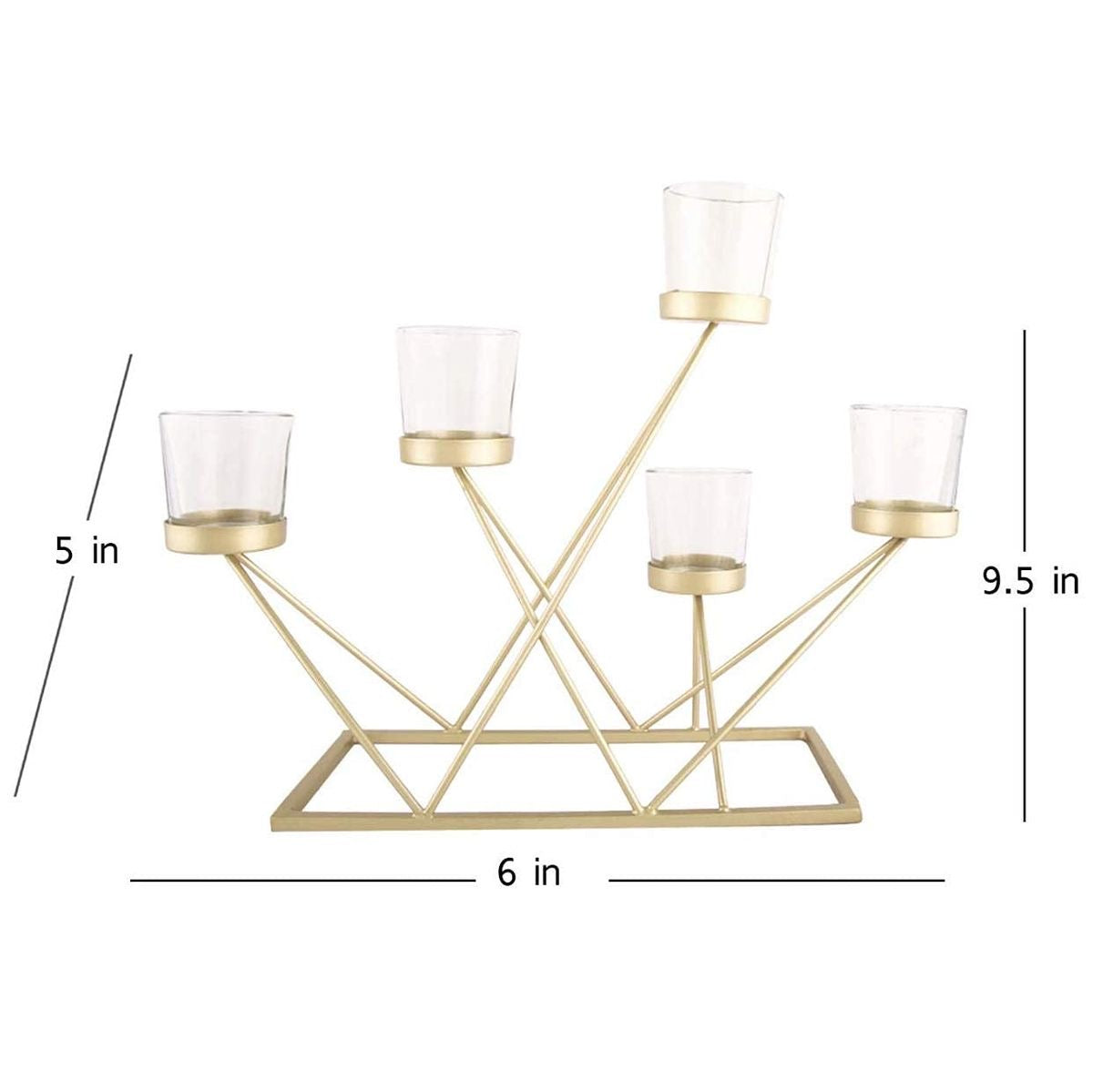 Elegant Gold Metal Candle Stand