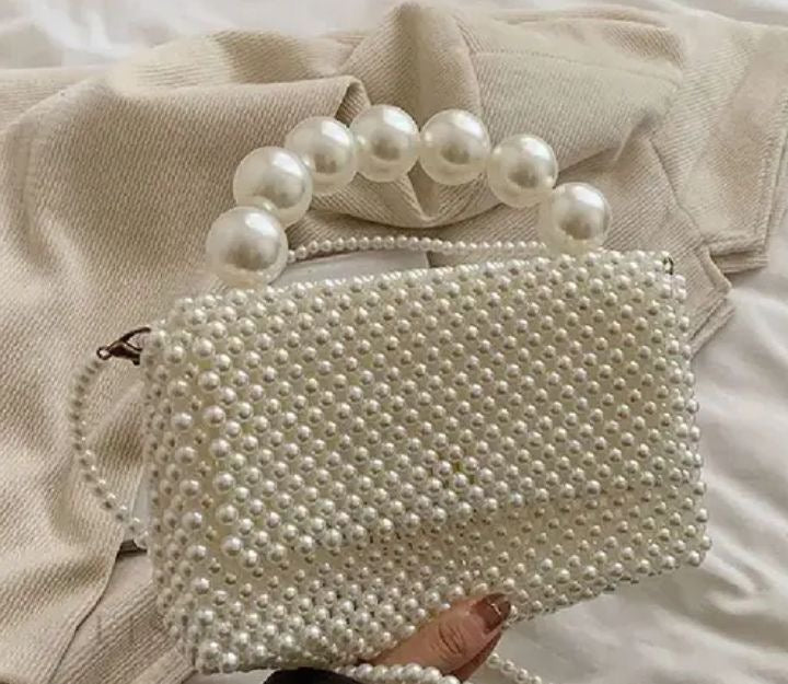 Elegant Pearl Clutch / Sling Bag