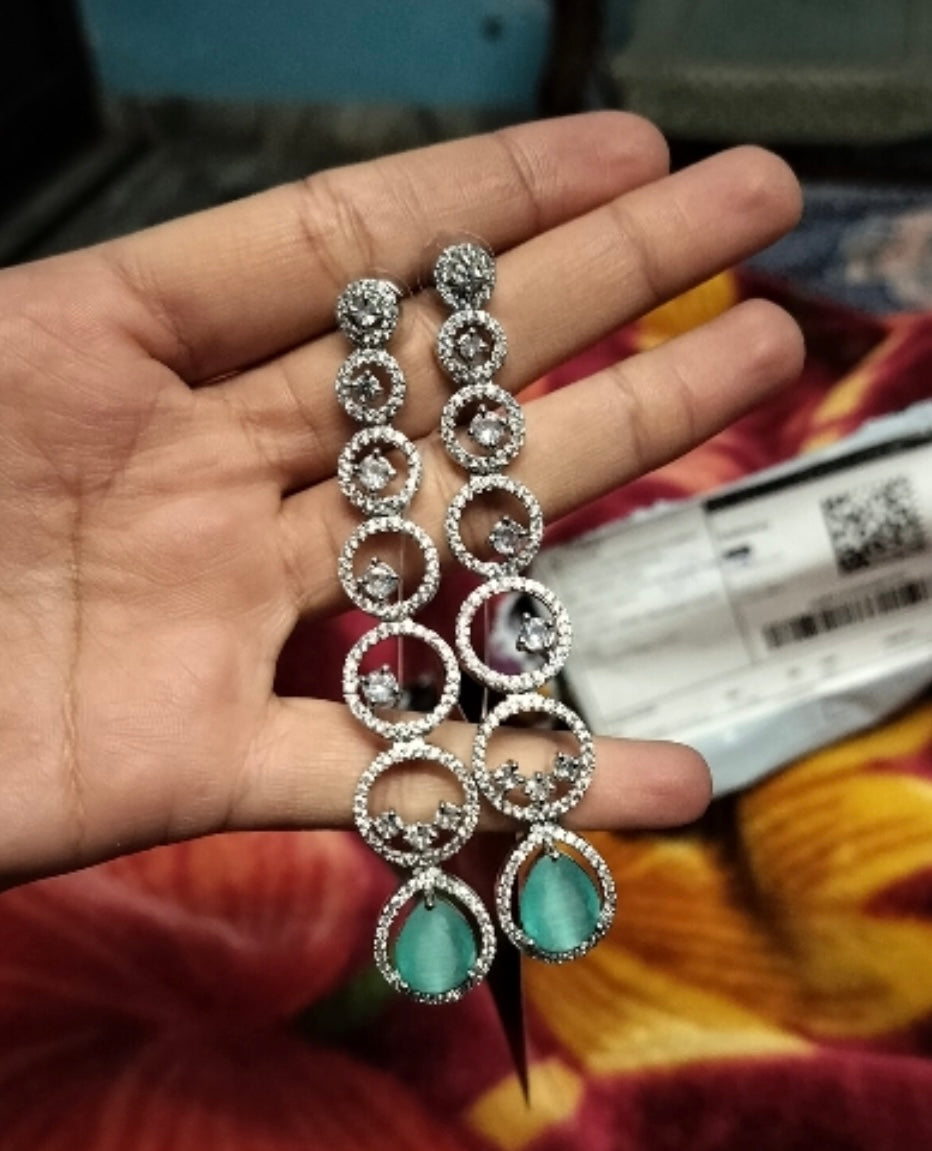Statement Drop Stud Earrings