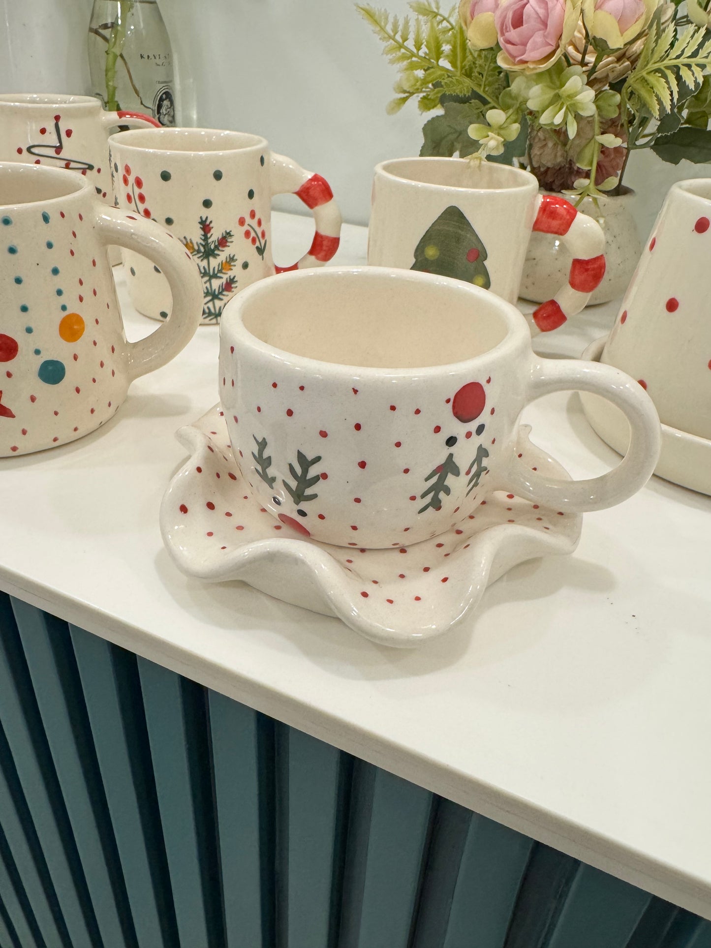 Cute Christmas Mug & Saucer Set