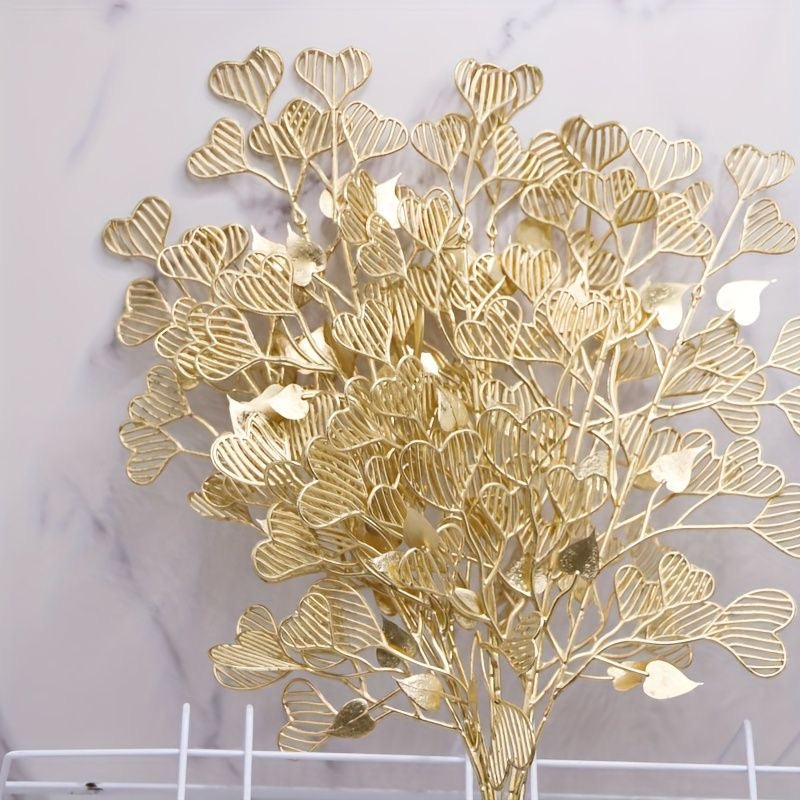 Premium Gold Heart Leaf - Set of 4