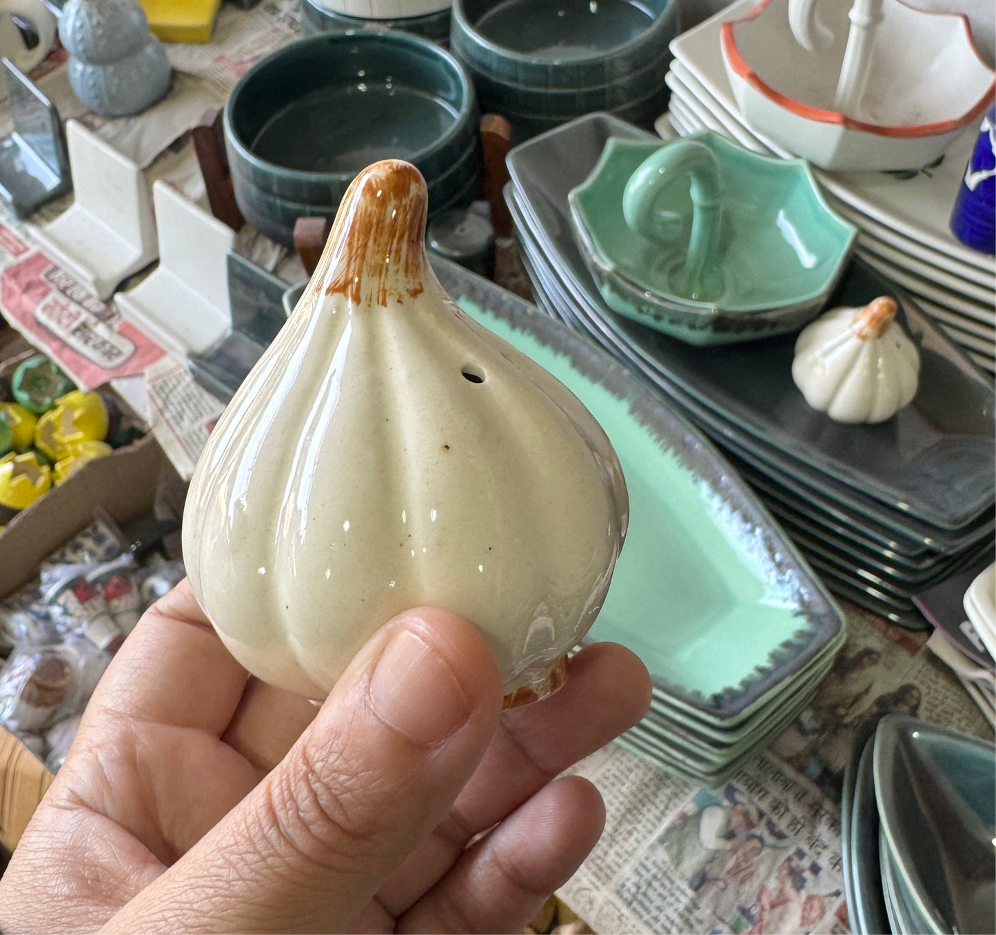 Ceramic Onion & Garlic Salt & Pepper Shaker Set