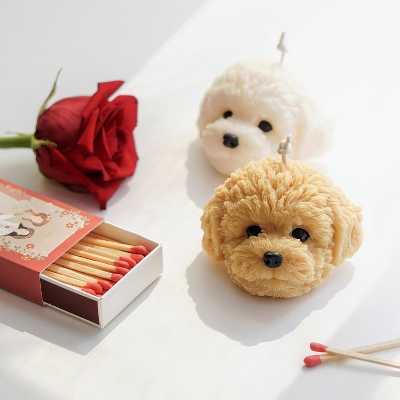 Cute Bichon Dog Candles