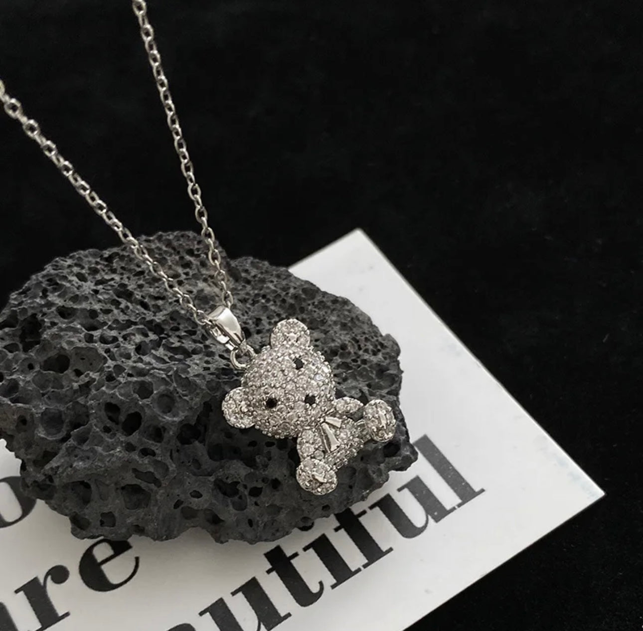 Gold Plated Small Teddy Necklace