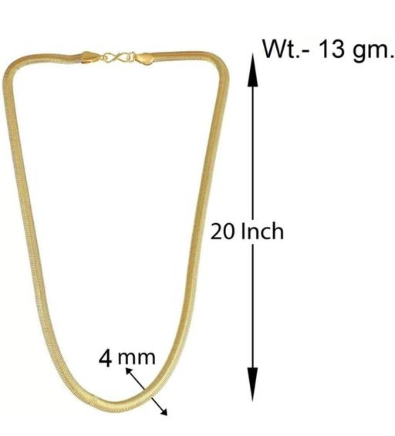 Elegant Snake Pattern Chain Gold