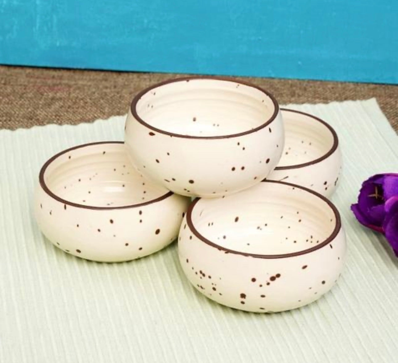 Elegant Stoneware Ceramic Bowls Set