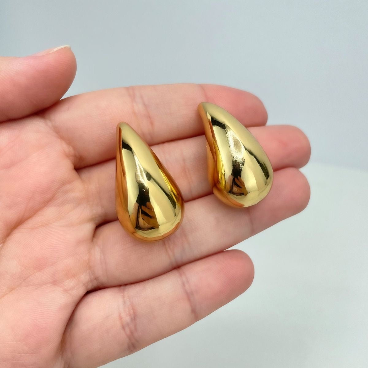 Trendy 18K Gold Plated Teardrop Earrings