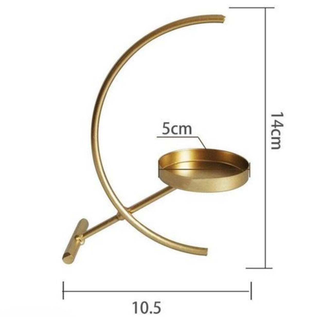 Aesthetic Simple Gold & Black Candle Holders - Set of 2