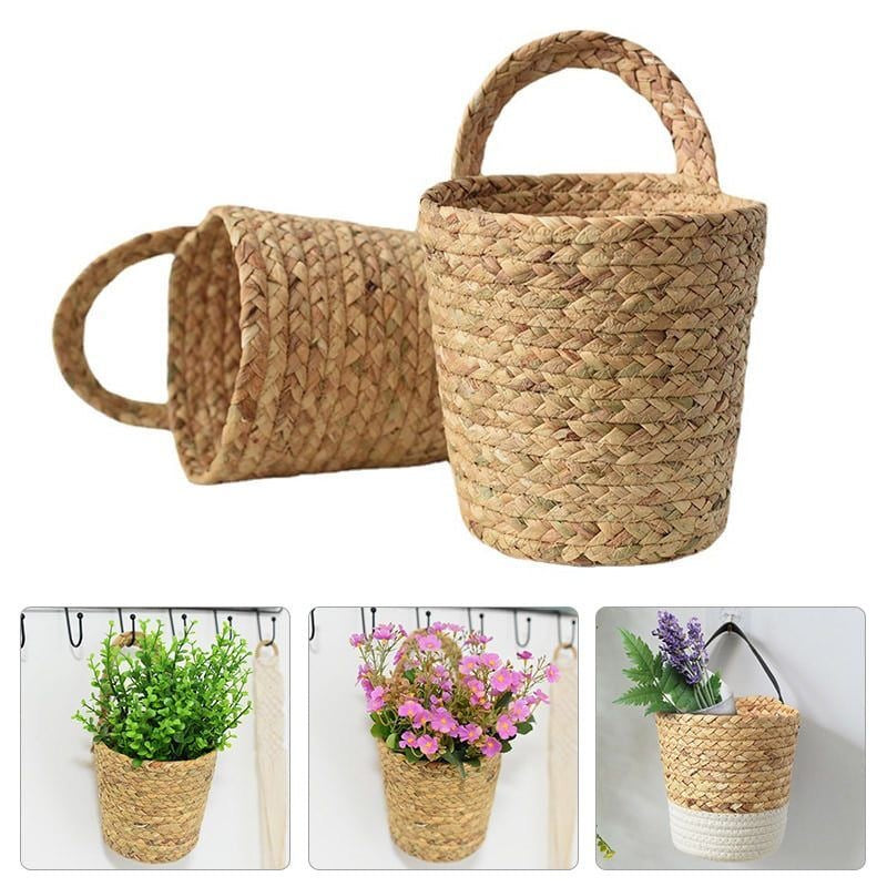 Elegant Hanging Jute Planters - Set of 2