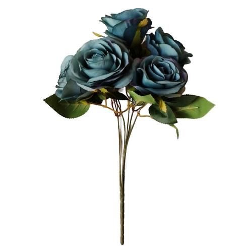 Premium Teal Artificial Peonies & Hydrangeas Flowers Bunch