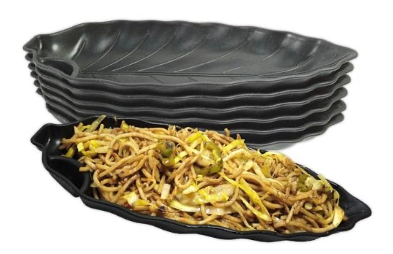 Leaf Shape Snack Plate/Tray - Set of 6