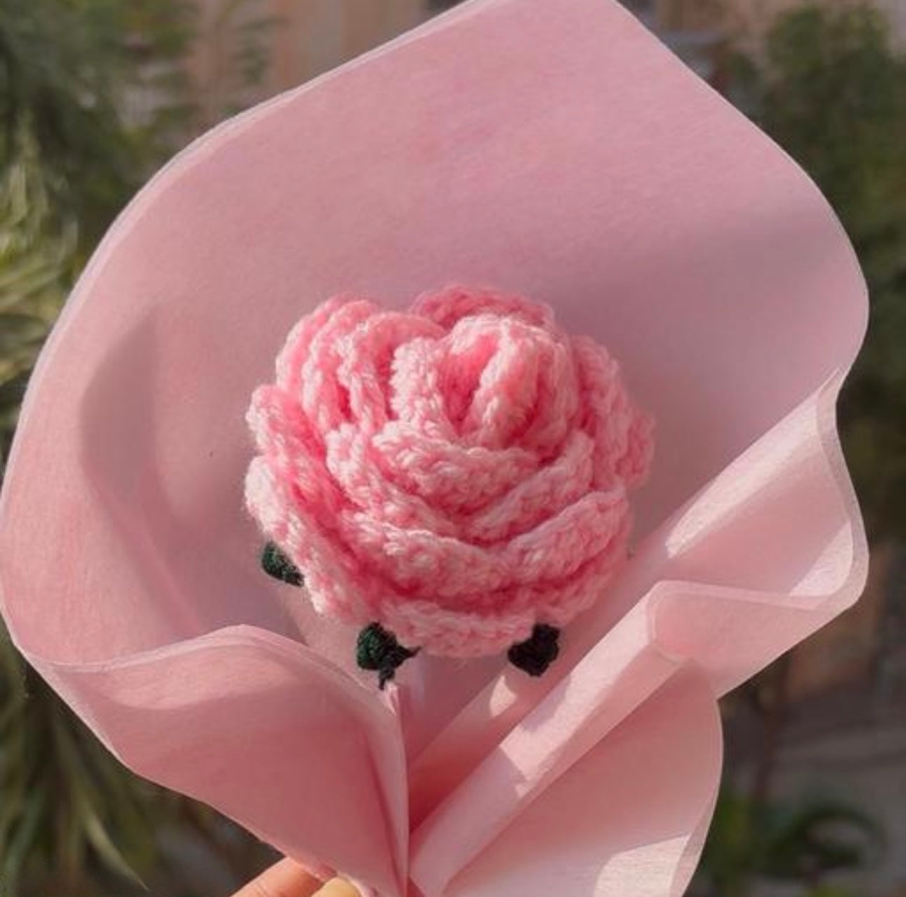 Handmade Crochet Rose Bouquet