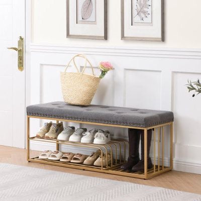 Luxe Velvet Upholstered Storage Bench