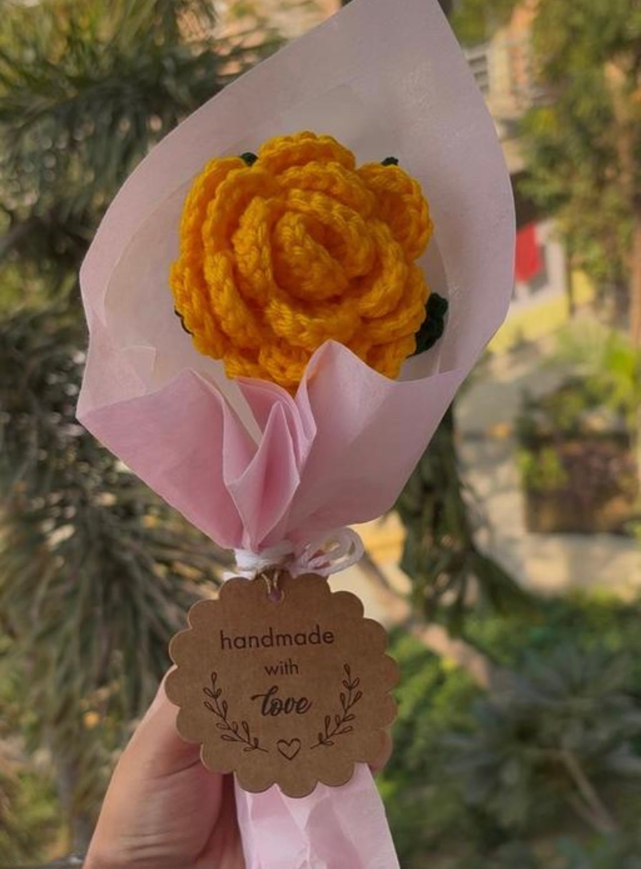 Handmade Crochet Rose Bouquet
