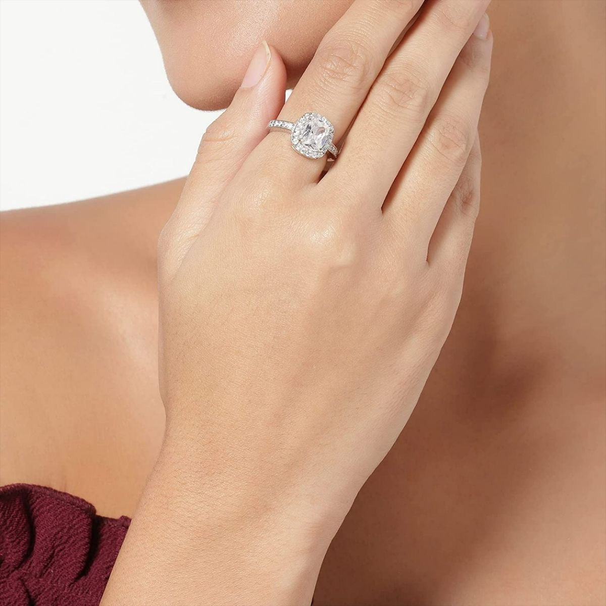 Classic Sterling Silver Solitaire Intimation Ring